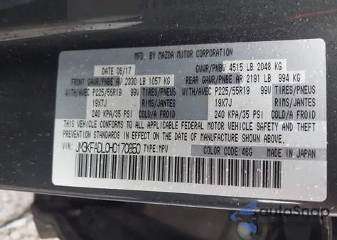 2017 Mazda Cx-5 Grand Touring from USA, damaged, VIN JM3KFADL0H0170850